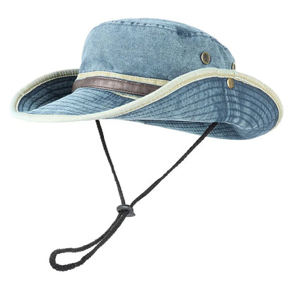 Bucket Hat With Leather Belt Men Women Sunhat 2026