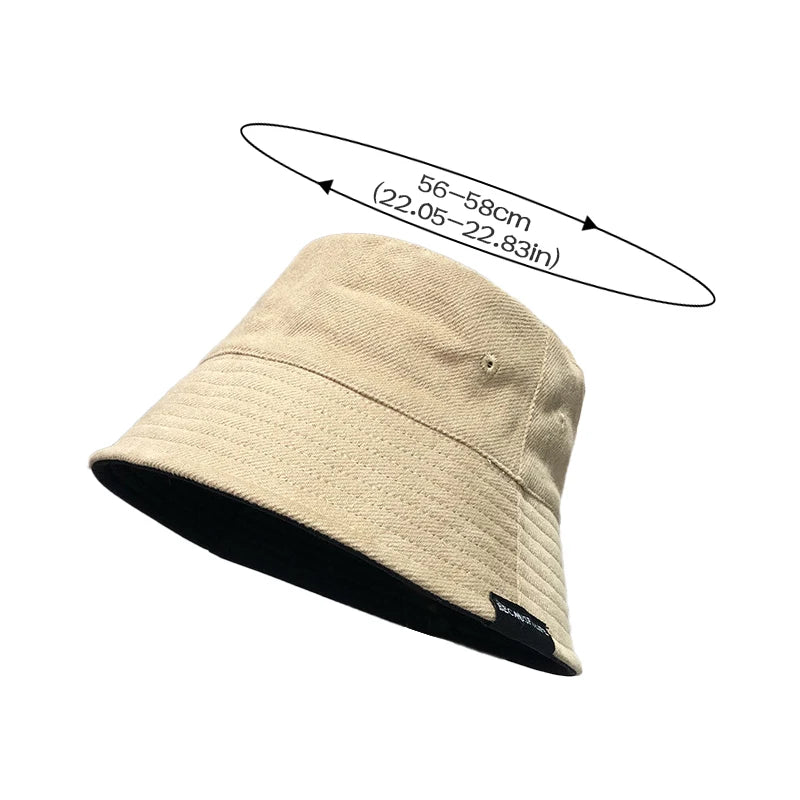 Double Sided Bucket Hat Female Panama Sun Hats