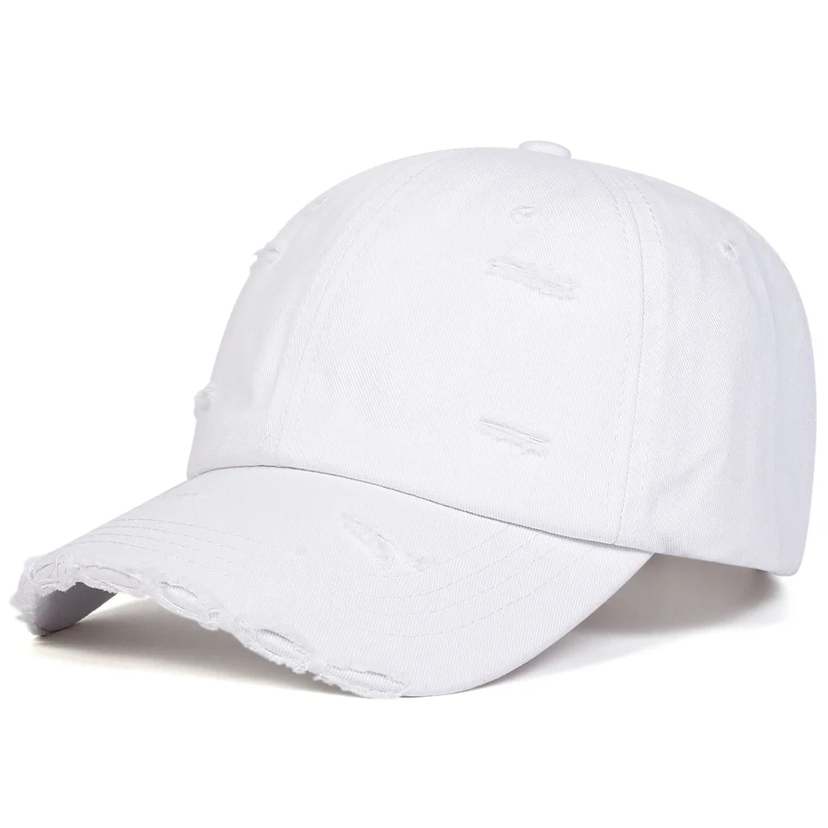 Unisex Ripped Denim Washed Baseball Caps Spring Autumn