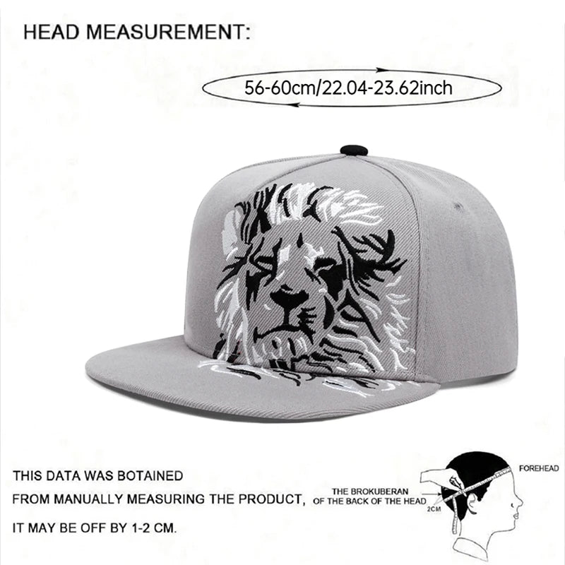 2025 New Lion Eagle Embroidered Fashion Men's Street Hip Hop Hat