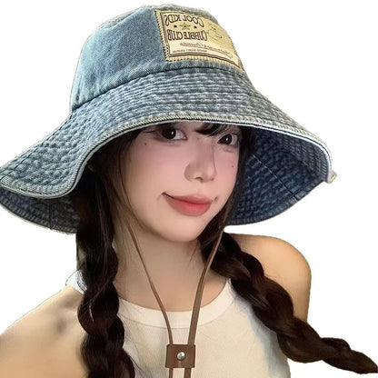 Large Brim Denim Fisherman Hat