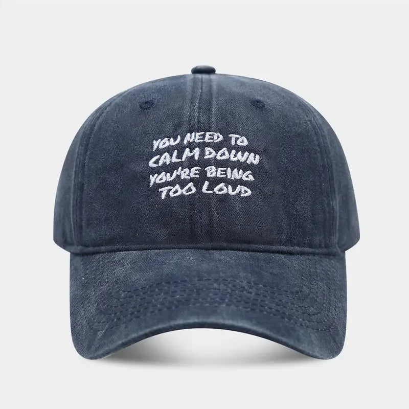 Four Seasons Cotton Letter Print Baseball Cap Adjustable