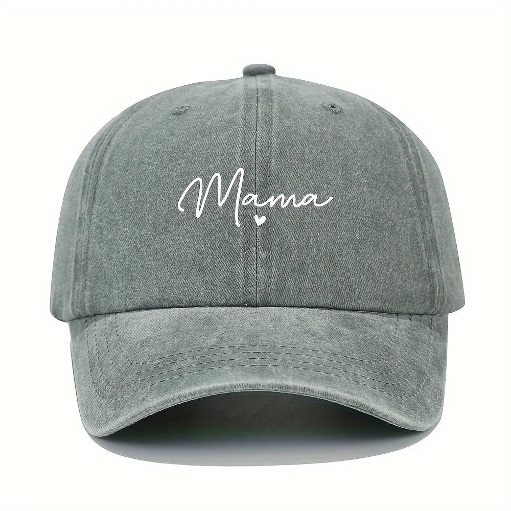 Mom Loves Patterned Printed Baseball Caps, Retro and Fashionable Women's