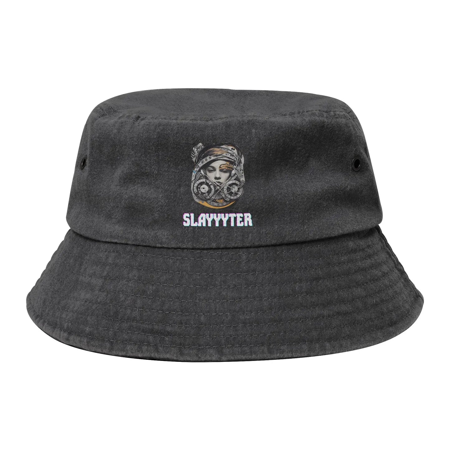 Unisex Distressed Cotton Bucket Hats