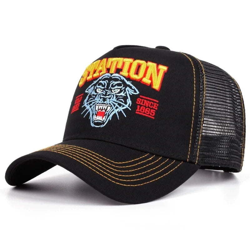 Unisex Summer Fishing Cap Breathable Mesh Trucker Hat Men Women