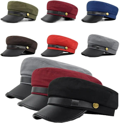 Navy Cap Vintage Flat Cap Octagonal Hat British Style Beret Hats