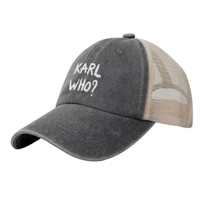 Karl Who Print Summer Mesh Back Baseball Cap