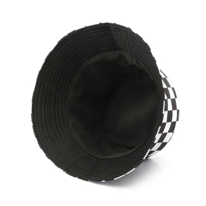 Double Sided Plaid Bucket Hats for Women and Men