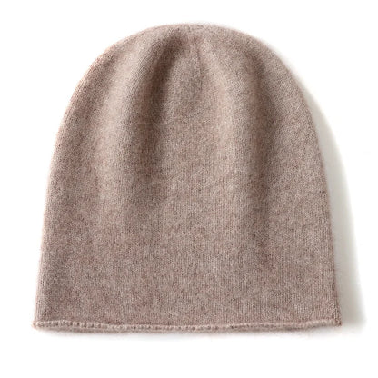 New Winter Cashmere Knitted Unisex Warm Hat High Quality Solid Leisure Sleeve Hat