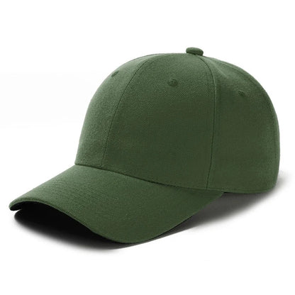 Adjustable Polyester Baseball Cap Unisex Solid Color Dad Hat
