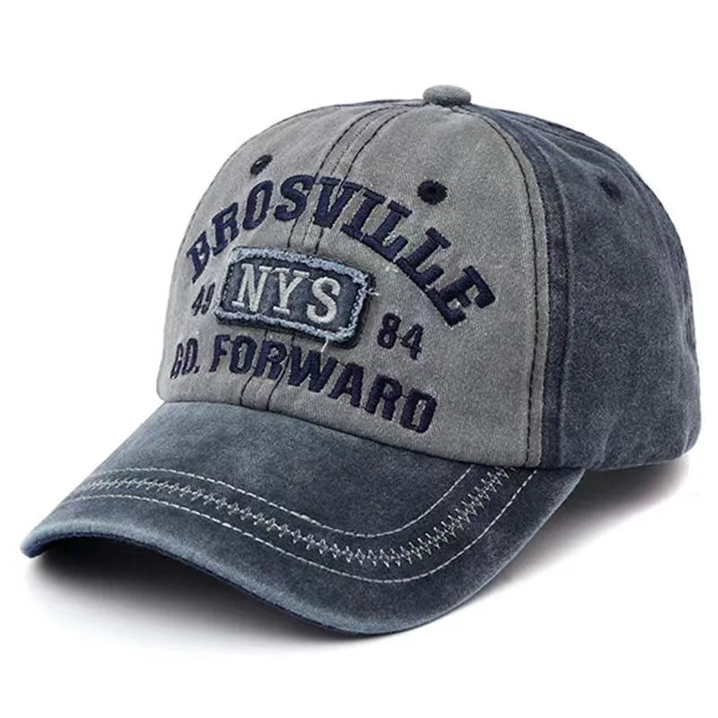 Retro Letter Embroidery Baseball Caps Men Women Washed Cotton Casual Hat Hip Hop Streetwear Sun Hats Y2k Hat
