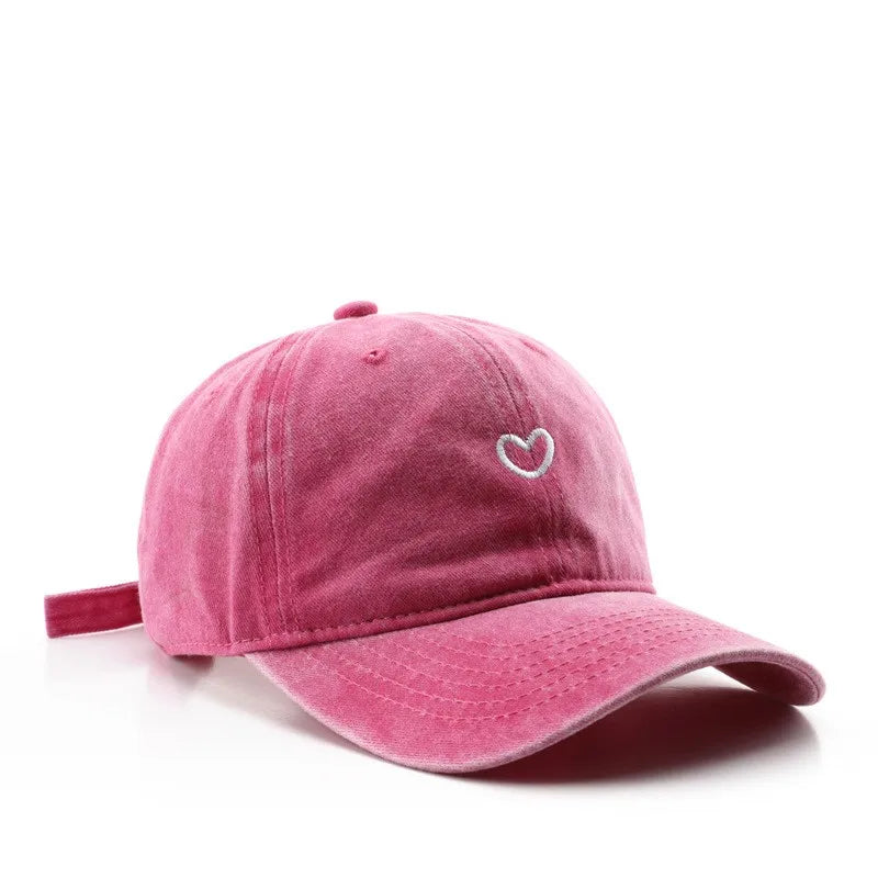 Four Seasons Cotton Love Embroidery Casquette Baseball Cap