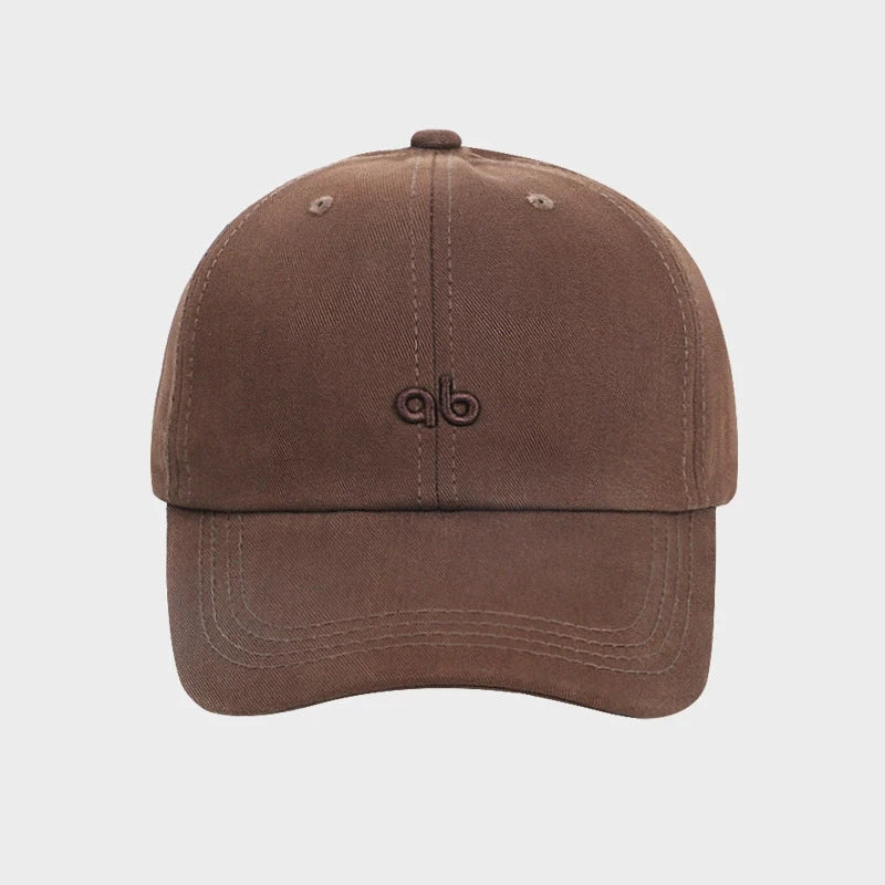 Unisex Brushed Thick Letter Ab Embroidered Fashionable Baseball Cap