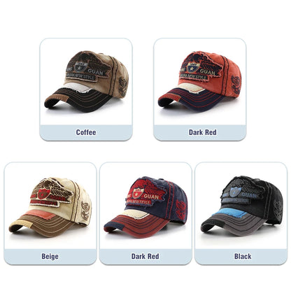 Eagle Soars In The Sky And Flies Freely Eagle Embroidered Large Head Baseball Cap