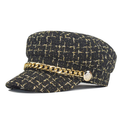 Women's Vintage Octagonal Beret, Newsboy Hat