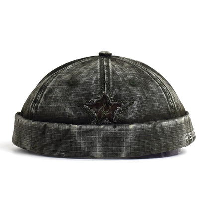 Four Seasons Cotton Solid Docker Cap Brimless Hat Beanie Hats
