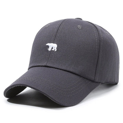 Baseball Cap New Spring Summer Solid Sunhat Embroidered Polar Bear Men Women