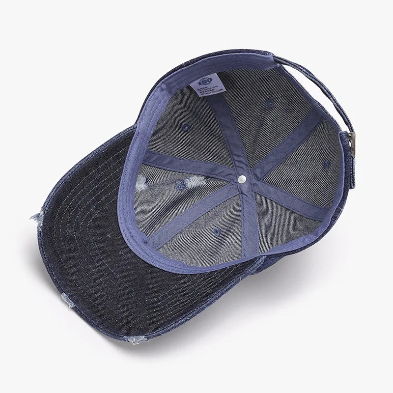 Outdoor Distressed Personalized Street Style Versatile Plain Baseball Cap
