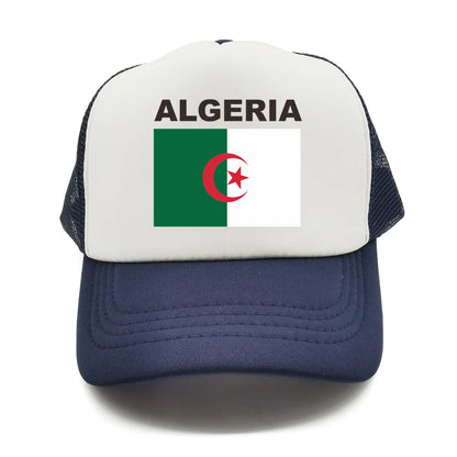 Cool Algeria Trucker Cap Men Algeria Flag Hat Baseball Cap