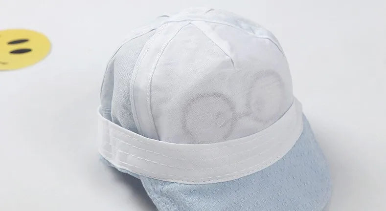 Summer Kids Mesh Baseball Caps Baby Lovely Cartoon Duck Cotton Hats Girl Boys  1-10M
