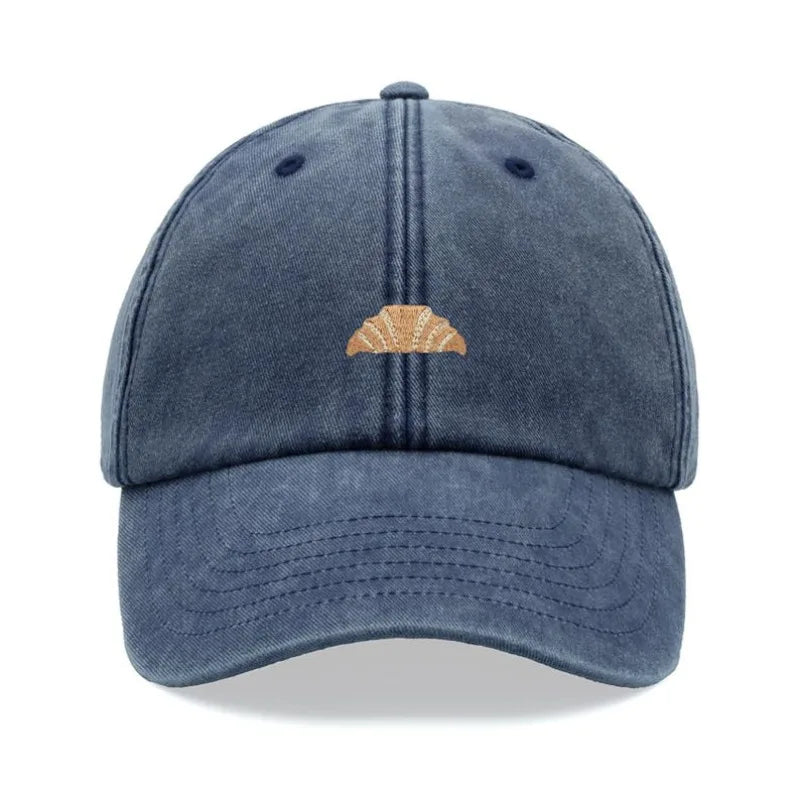 1pc Croissant Printing Retro Baseball Caps for Men