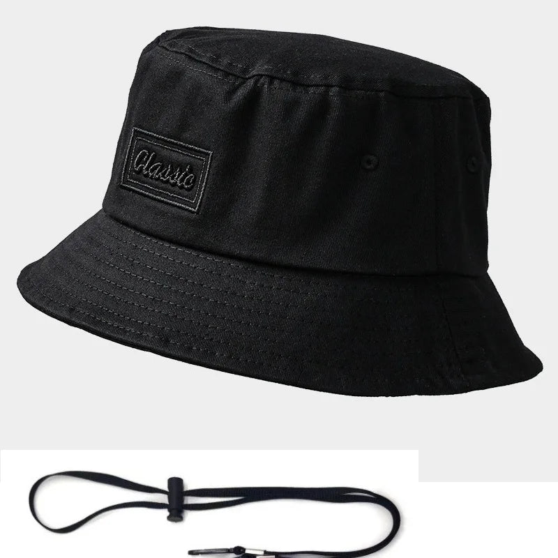 Oversize Big Head Cotton Bucket Hat Fisherman Fishing Plus Size Sun Cap Kids Boys Girls