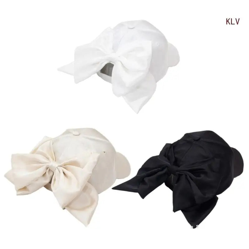 Sunproof Baseball Caps Oversize Bowknot Summer Hat