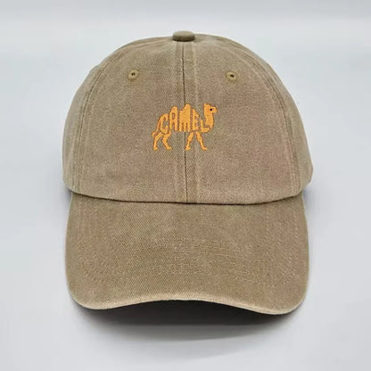 Camel Embroidered Exquisite Animal Vintage Cotton Baseball Caps Men Women