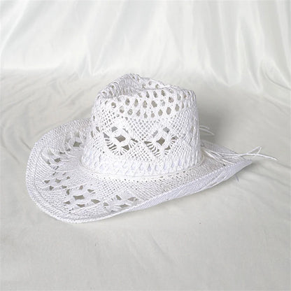 Vintage Summer Beach Bohemian Straw Hat Shell Women Men
