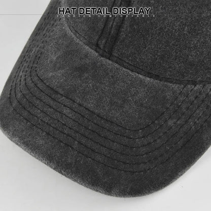 Washed Denim Snapback Hat DIY Embroidery Print Baseball Cap