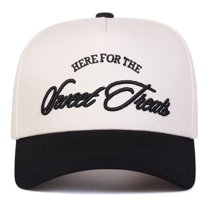 Unisex Sweet Treats Letter Embroidery Baseball Caps Spring and Autumn