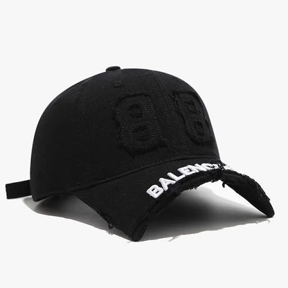 Fashion Denim Baseball Cap Women Men Hats Vintage Distressed Letters Embroidered