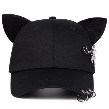 Unisex Cat Ear Pin Love Baseball Caps Spring Autumn