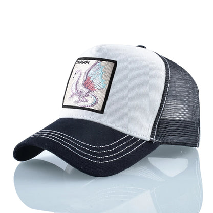 Embroidery Dragon Baseball Cap Men Outdoor