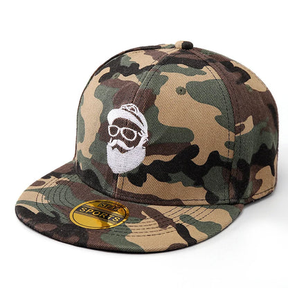 Bearded Uncle Baseball Cap, Unisex Fashionable Flat-Brim Hip-Hop Cap