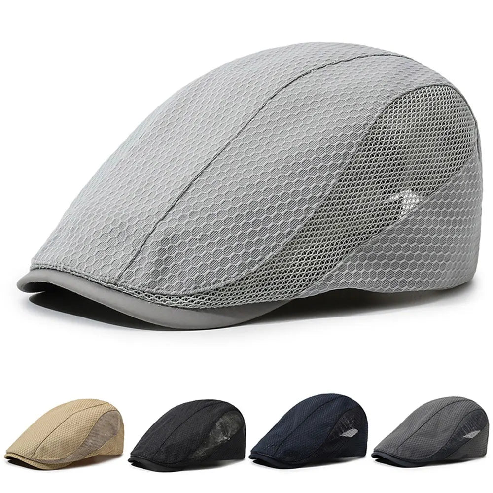 Summer Mesh Breathable Newsboy Caps