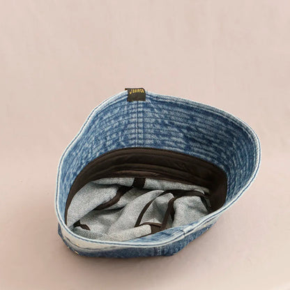 Washed Denim Bucket Hat Women