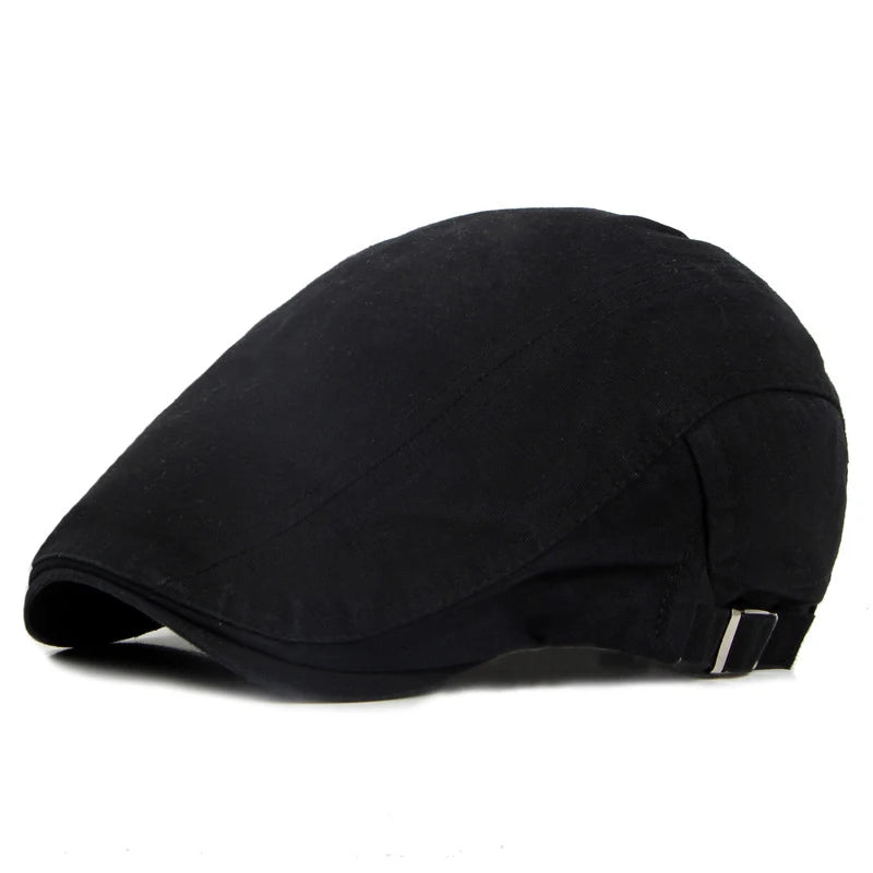 Casual Beret Hats Men Women Solid Forward Cap