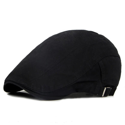 Casual Beret Hats Men Women Solid Forward Cap