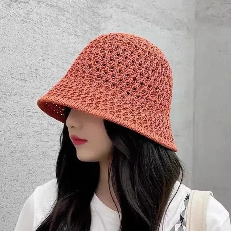 Summer Knitted Breathable Sun Protection And Sunshade Hat