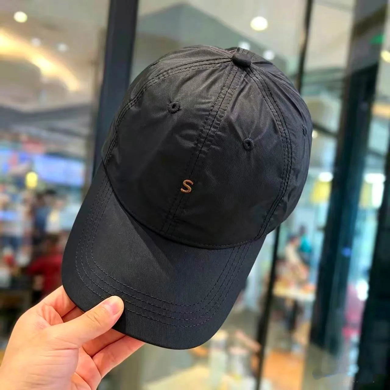 Korean Style Simple S Letter Embroidery Baseball Cap