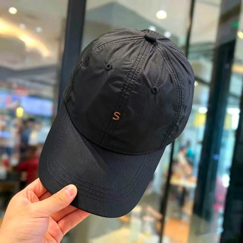 Korean Style Simple S Letter Embroidery Baseball Cap