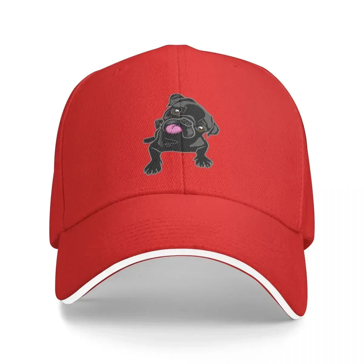 Tongues Out Because Black Pug Cap Casual Baseball Caps