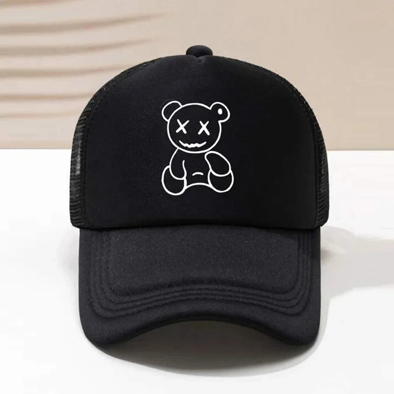 Unisex XX Little Bear Embroidery Hip-hop Hats Spring Autumn