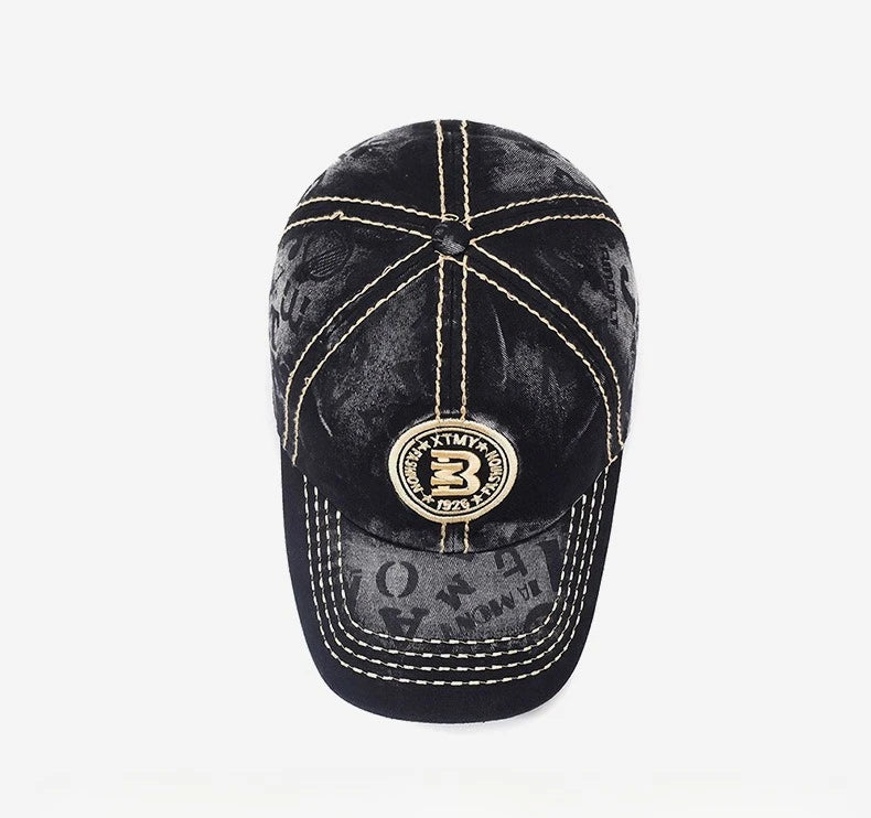 Retro Hat Baseball Cap Embroidery Letter Baseball Cap Fashion Couple Shade Sunscreen Versatile