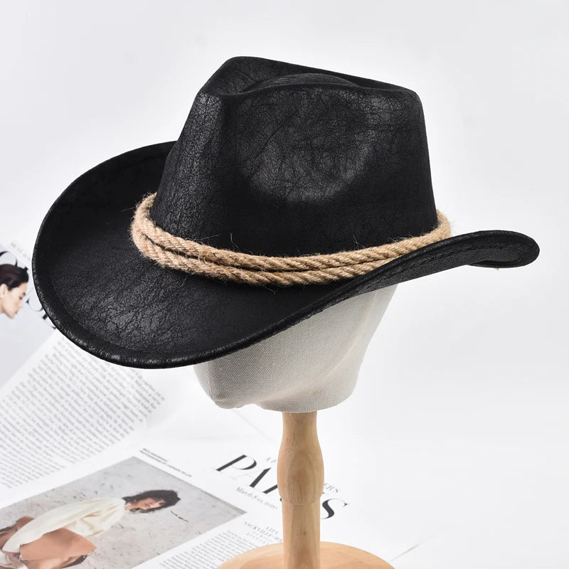 New Vintage Roll Brim Western Cowboy Hats Outdoor