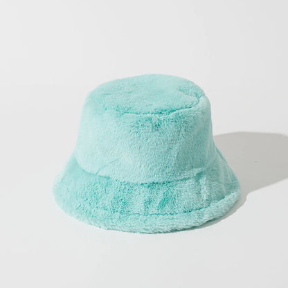 Funny Fashion Autumn Winter Leopard Fur Bucket Hat