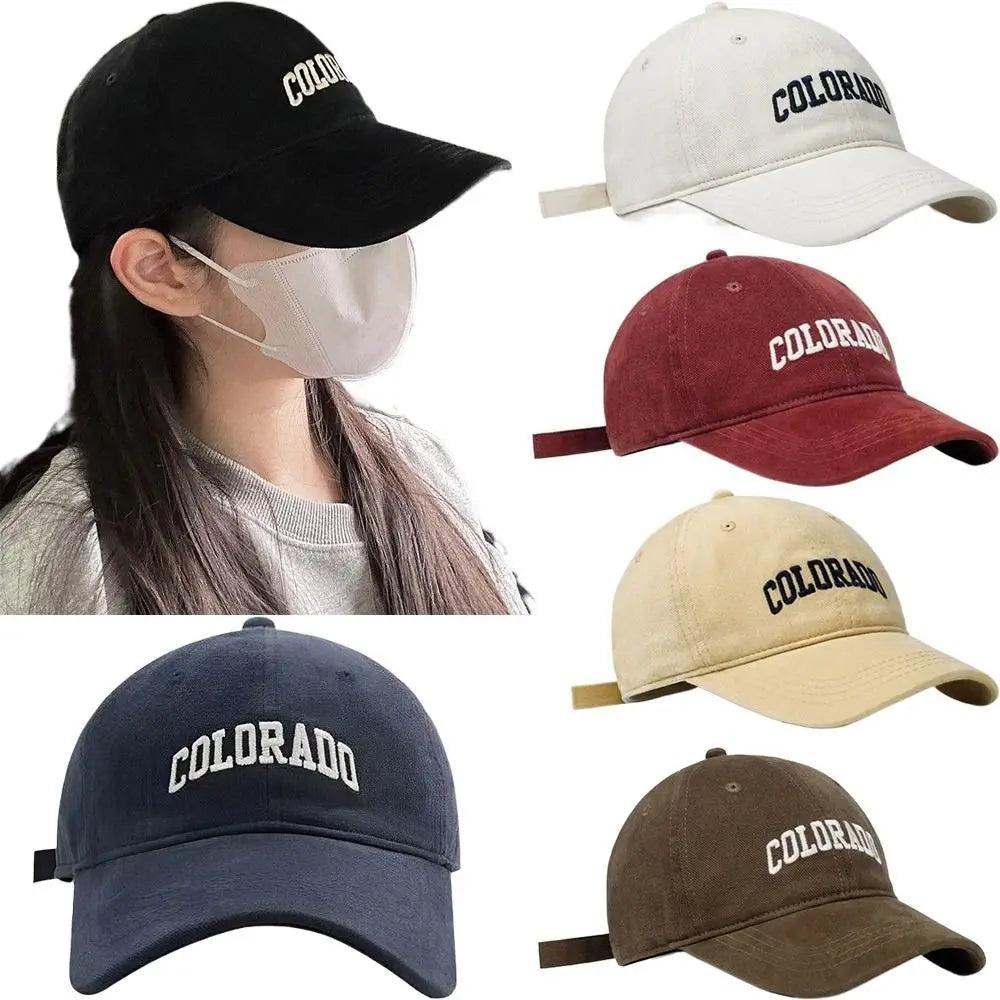 New Embroidered Letter Baseball Hat Sun Protection Adjustable