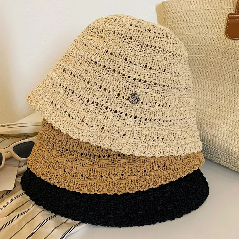 Summer Women's Sun Hat  Korean Fashion Bucket Hat