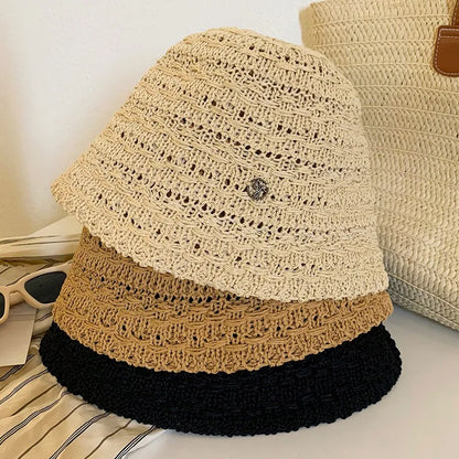 Summer Women's Sun Hat  Korean Fashion Bucket Hat